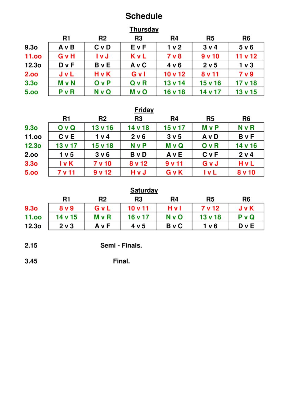 Fg Trips Schedule