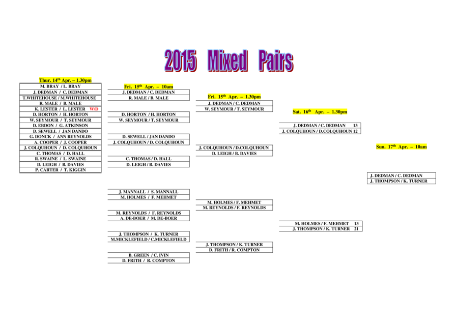 Mixed Pairs